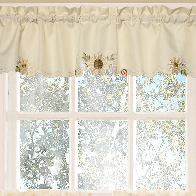 Sweet Home Collection Sunflower Kitchen Curtains – Swag, Tier & Valance