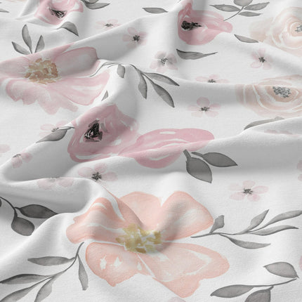 Blush Pink Grey Boho Floral Throw Pillow Covers Set of 2 18 Inch Decor