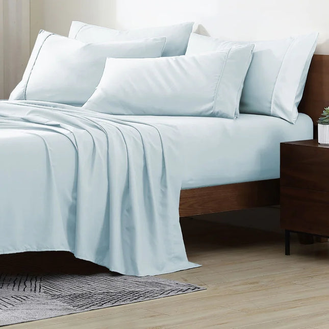 6 Piece Premium Microfiber Sheet Set Extra Pillowcases Soft Bedding Set