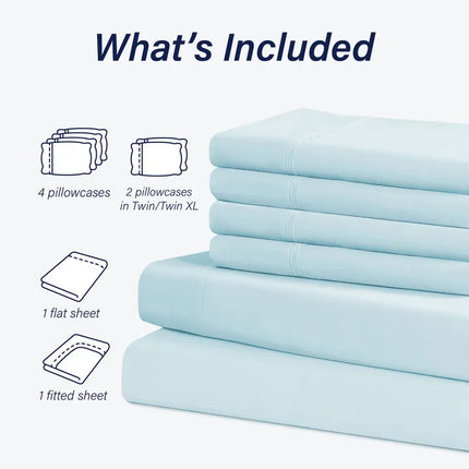 6 Piece Premium Microfiber Sheet Set Extra Pillowcases Soft Bedding Set