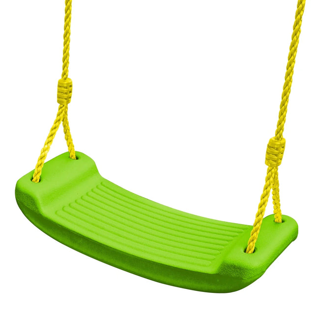 Contoured Swing Seat with Yellow Rope for Backyard Playsets 17 Inch