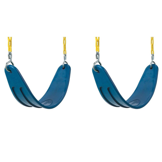 2-Pack Blue Extreme-Duty Swing Seats with Chains – Outdoor Play
