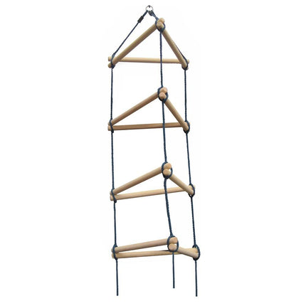 Triangle Rope Ladder – Black Nylon Ropes, 22" W x 22" L x 92" H