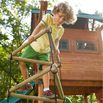 Triangle Rope Ladder – Black Nylon Ropes, 22" W x 22" L x 92" H