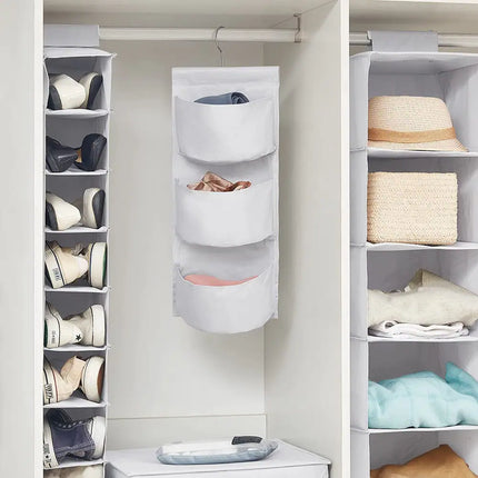 3 Piece College Closet Set Hanging Shelves Storage Organizer for Dorm Room
