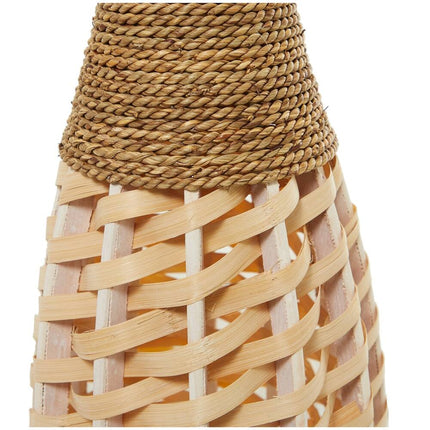 Brown Seagrass Handmade Tall Woven Floor Vase – 40 Inch Decorative Accent