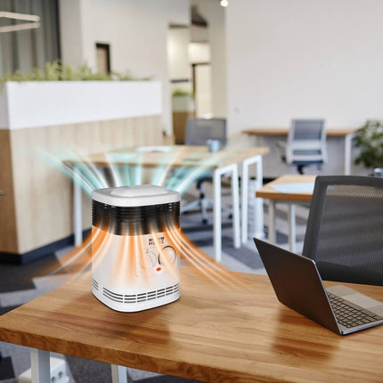 360 Degree Ceramic Space Heater for Home – Adjustable Thermostat Control
