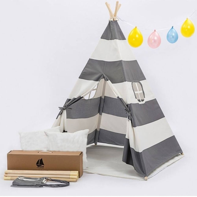Kids Teepee Tent 1pc with Carry Case for Indoor Outdoor Play and Fun Activities