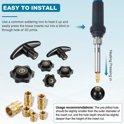 Threaded Inserts with Iron Tip Press Tool – Installation Kit