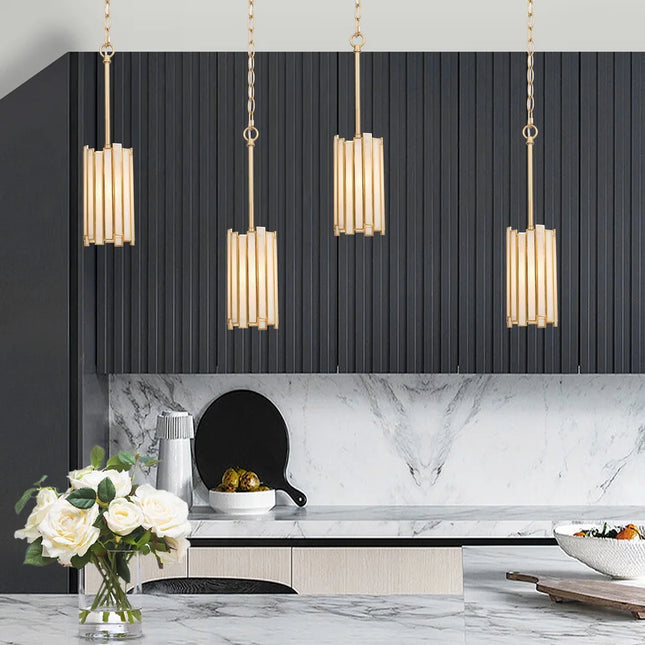 Tiffany Modern Gold Mini Pendant Light for Kitchen Island Décor