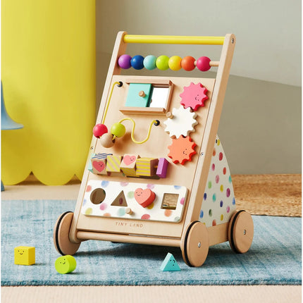 Premium Natural Wooden Activity Walker for Babies Learning to Walk
