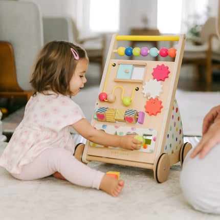 Premium Natural Wooden Activity Walker for Babies Learning to Walk