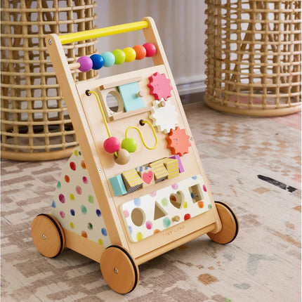 Premium Natural Wooden Activity Walker for Babies Learning to Walk