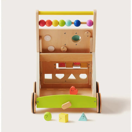Premium Natural Wooden Activity Walker for Babies Learning to Walk