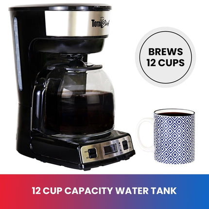 Programmable Coffee Maker, 12-Cup Capacity with Filter & Digital Controls
