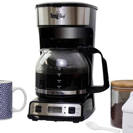 Programmable Coffee Maker, 12-Cup Capacity with Filter & Digital Controls