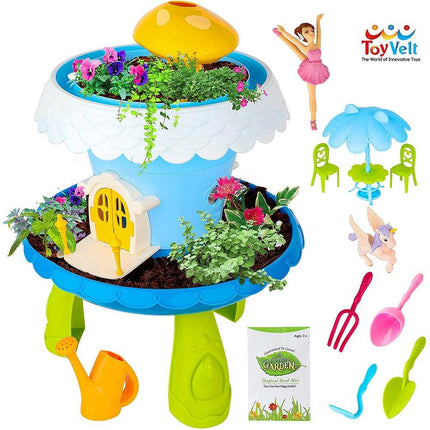 Fairy Garden Kit for Kids Grow Your Own Fairy House with Soil & Seeds