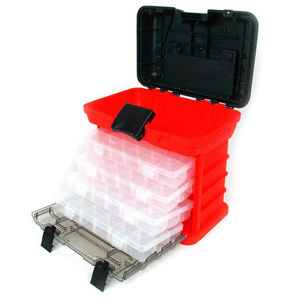 73-Compartment Durable Plastic Storage Tool Box – Organizer Case for Small Parts