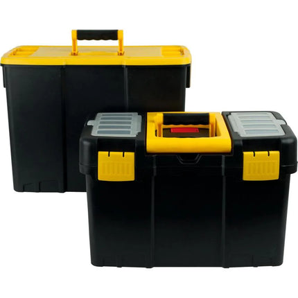 Portable Tool Box on Wheels – Stalwart Stackable 2-in-1 Storage Chest