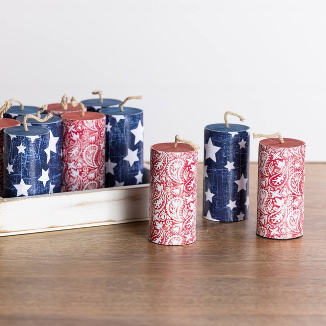 Patriotic MDF Firework Wall Decor Set of 12 Home Decoration Pieces