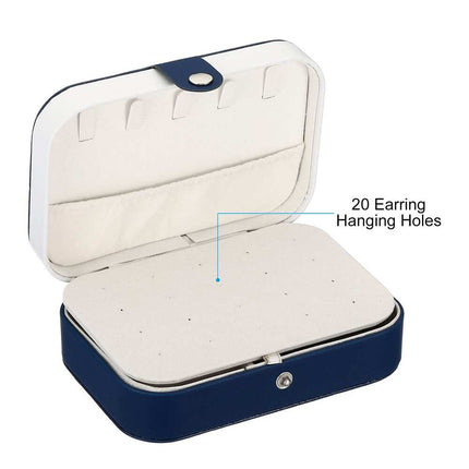 Mini Jewelry Storage Box for Travel – Double Layer Accessory Organizer