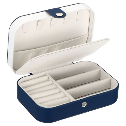 Mini Jewelry Storage Box for Travel – Double Layer Accessory Organizer