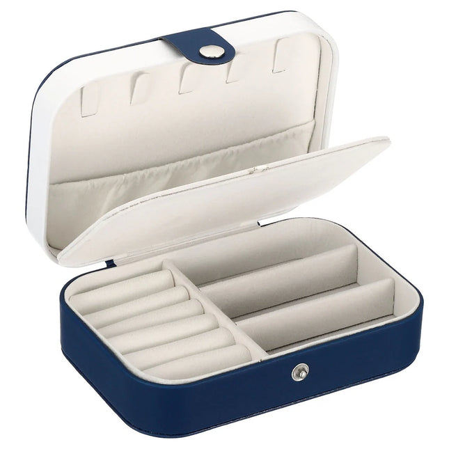 Mini Jewelry Storage Box for Travel – Double Layer Accessory Organizer