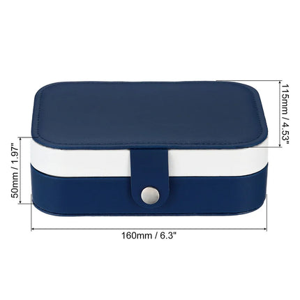 Mini Jewelry Storage Box for Travel – Double Layer Accessory Organizer