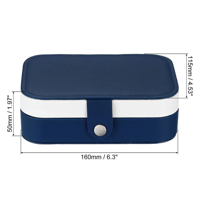 Mini Jewelry Storage Box for Travel – Double Layer Accessory Organizer