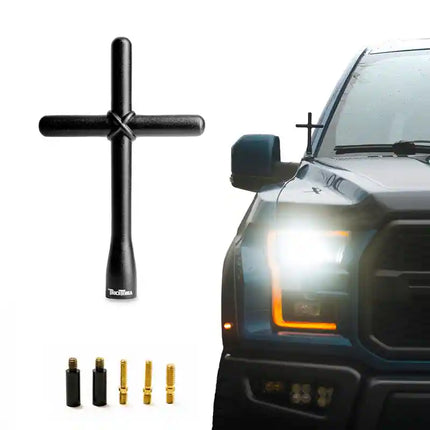 TruckTenna Cross Antenna for Trucks, Stubby Replacement Antenna, Compact Vehicle Antenna