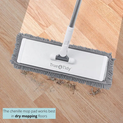 Heavy Duty Wet and Dry Sweeper Mop with 2 Reusable Mop Pads for Floors