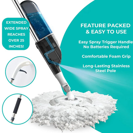 Spray-360 All-in-One Spray Mop Kit – Clean Everywhere Floor Care System