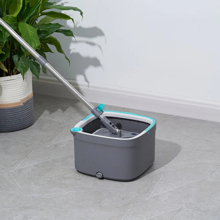 TrueClean Mop and Bucket System in Gray – Easy Floor Cleaning Set