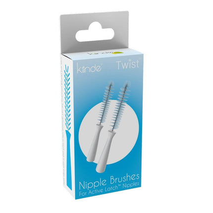2-Pack Blue Twist Nipple Brushes – Gentle Cleaning for Bottles & Nipples