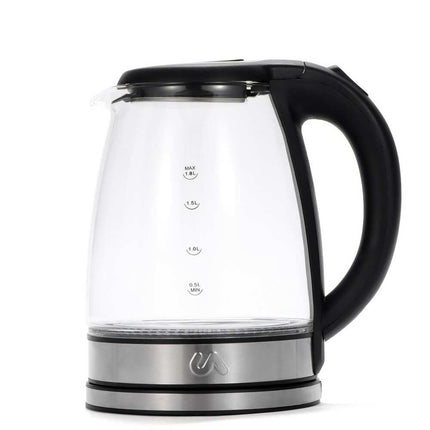 1.8L Glass & Stainless Steel Water Boiler – Electric Tea Kettle & Heater