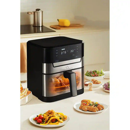 XL Premium Air Fryer 7 Qt, Stainless Steel, Ceramic Nonstick, PFOA & PTFE Free