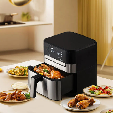 Air Fryer XL Premium 7QT Stainless Steel Ceramic Nonstick PFOA PTFE Free
