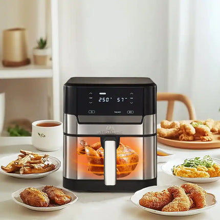 XL Premium Air Fryer 7 Qt, Stainless Steel, Ceramic Nonstick, PFOA & PTFE Free