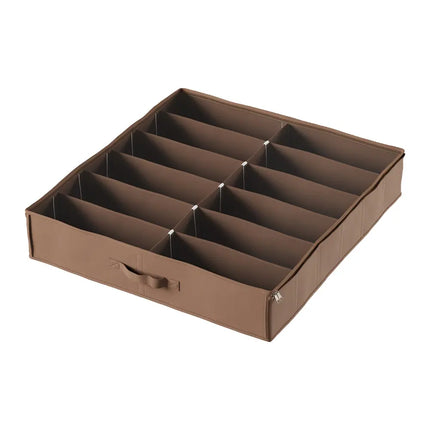Everyday Home Under-Bed Shoe Organizer – Brown, Clear Zippered Cover