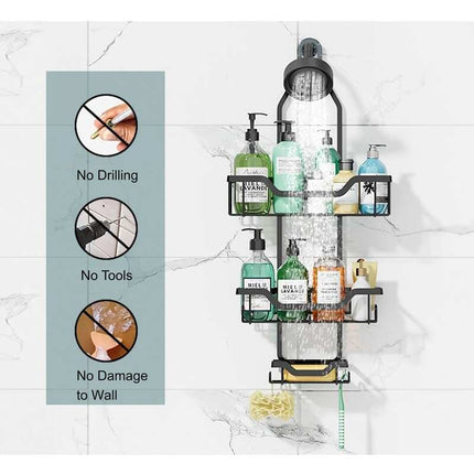 KD Rust Resistant Steel Shower Caddy 11.81x4.92x26.38 Inch Bathroom Storage Organizer