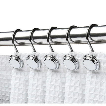 Rust Resistant Metal Shower Curtain Rings Set of 12 for Bathroom Use