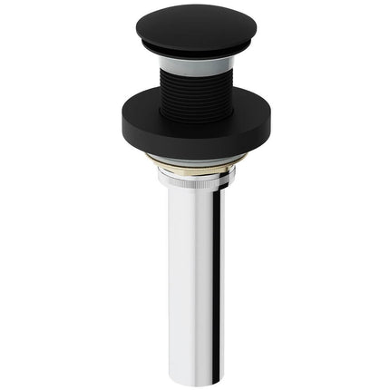 1.75" Vessel Bathroom Sink Pop-Up Drain with Mounting Ring Matte Black