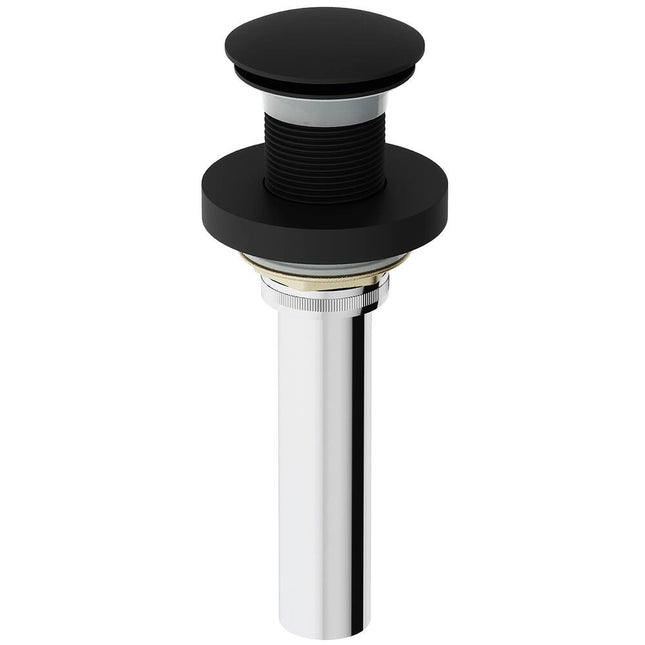 1.75" Vessel Bathroom Sink Pop-Up Drain with Mounting Ring Matte Black