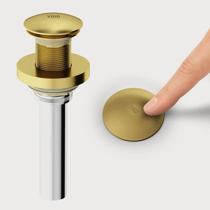 1.75 Inch Vessel Bathroom Sink Pop Up Drain with Mounting Ring Waste Kit