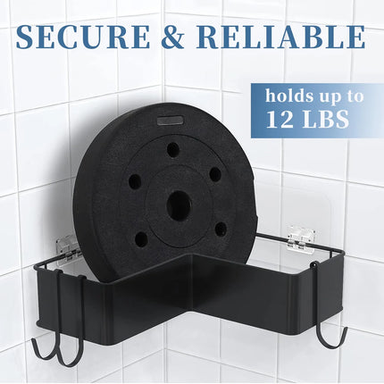 2 Pack Shower Caddy Set Drill-Free Adhesive Stainless Steel Rack