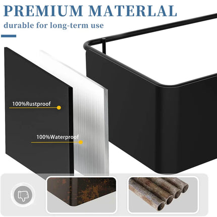 2 Pack Shower Caddy Set Drill-Free Adhesive Stainless Steel Rack