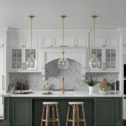Verona 11" Wide Pendant Light – Glass Shade, Modern Design
