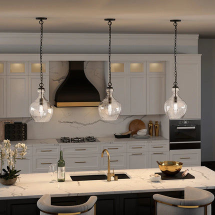 Verona 11" Wide Pendant Light – Glass Shade, Modern Design