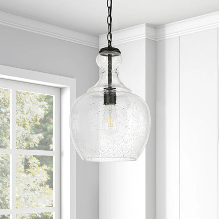 Verona 11" Wide Pendant Light – Glass Shade, Modern Design