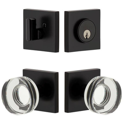 Quadrato Keyed Single Cylinder Deadbolt Lock Satin Black Finish